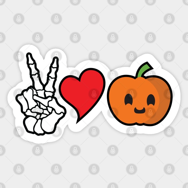 Peace Love Pumpkin Sticker by stuffbyjlim